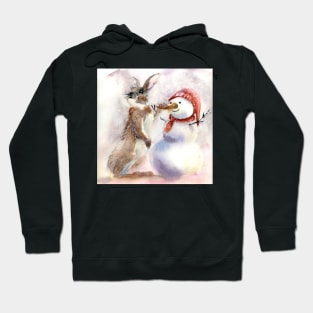 Rabbit and Snowman Hoodie